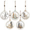 Belle Vous Wooden Christmas Decoration (5 Pcs) - Hollow Laser Cut Wood Carved Hanging Pendants with String for Christmas Tree Decoration - Wooden Hanging Ornaments Baubles for Xmas Party Decorations