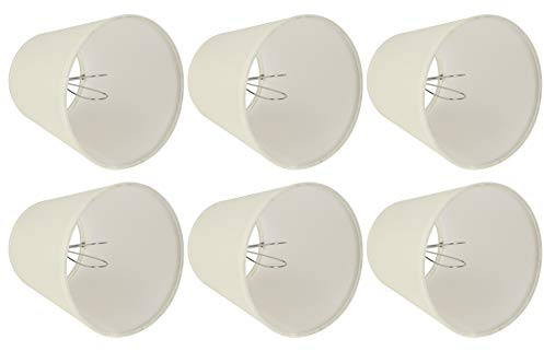 Ricambio paralume in tessuto color crema 6 pezzi per lampada da parete E14 Lampadario Decorazione per la casa Accessorio per lampada per camera da letto di casa