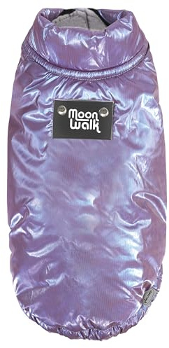 Cappottino Impermeabile MoonWalk per Cani con Imbottitura Extra, Chiusura in Velcro e Foro Guinzaglio. Protegge da Pioggia e Freddo, Massimo Comfort e Vestibilità Regolabile | Viola, S