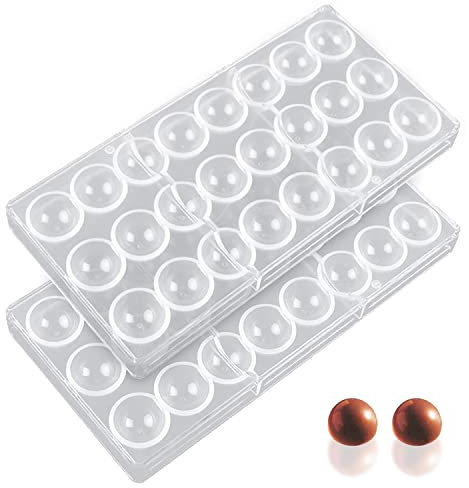 YXHZVON 2PCS Pralinenform Polycarbonat Set, Polycarbonat Schokolade Form, für Schokolade, Eiswürfel, Süßigkeiten, Hochzeitstorte, Valentinstag