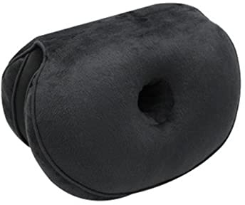 Surwin Cojín Antiescaras Cojín Silla Oficina, Cojín Lumbar para Adultos, Alivio Dolor de Coxis Cojines, Cojin Antiescaras para Silla de Ruedas Cojín posparto para glúteos (45 cm,Negro)
