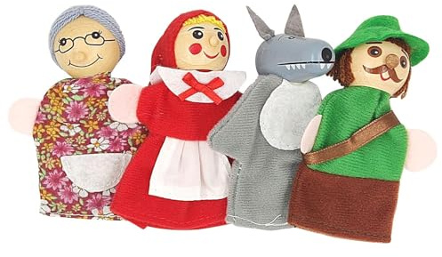 Marionetas de dedo de animales,Marionetas de dedo de familia,4 marionetas de dedo para la hora del cuento - Las marionetas de dedo de animales suaves educativas fijaron el estilo animal de la hora del