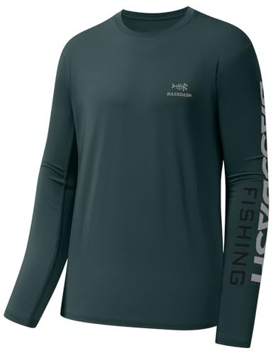 Bassdash, Maglietta da pesca da uomo con protezione solare UV UPF 50+, maglietta a maniche lunghe