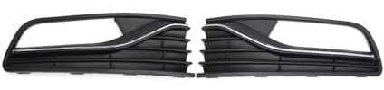 Rejilla Parachoques Delantero Compatible Con Para Polo Hatchback 2014 2015 2016 2017 2018 Parachoques Delantero Automático Antiniebla Parrilla Cromada Rejilla Entrada Aire Radiador(A pair)