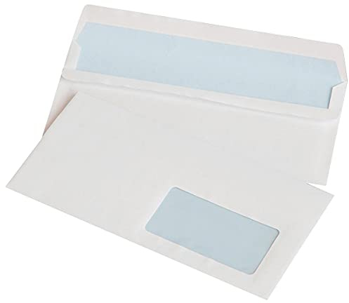 Enveloppes Auto-adhésives OFFICE PRODUCTS SK DL 110x220mm 75 G/m² 1000 Pièces Avec Fenêtre Sur Le Côté Droit 45x90mm Blan / / Type-Auto-adhésif/Type-SK/Couleur-Blanc/Format-DL