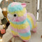 Weiches Lama-Stofftier – Regenbogen-Lamacorn-Alpaka-Plüschtier-Spielzeug, niedliche Lama-Puppe, Regenbogen-Alpaka-Puppe, Alpaka-Plüsch-Spielzeug,gefülltes Lama,entzückendes Geburtstagsgeschenk(35cm)