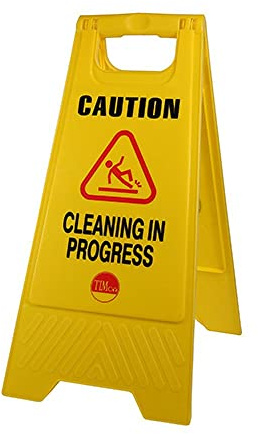 TIMCO Caution Cleaning in Progress A-Frame Safety Sign-610 X 300 X 30