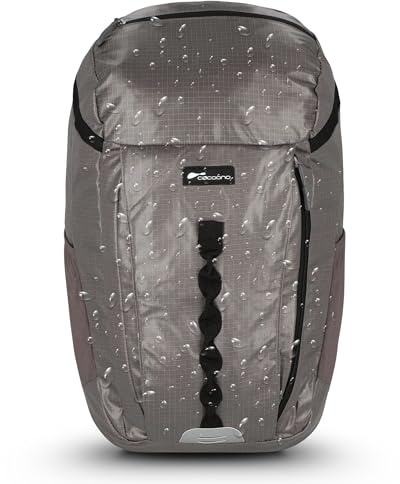 NOWI cocoono Rucksack Gelb Schule Arbeit Laptop Fach wasserabweisend, Vorrichtung für Trinksysteme Brustgurt Handgepäck Schwarz, 51 cm, 21 L (Grau)