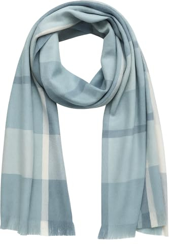 KARMA.DIEM Sciarpa da donna XXL con motivo a quadri, sciarpa in chiffon, per la primavera e l'estate, per tutto l'anno, qualità premium, 180 x 90 cm, Blu, 180*90