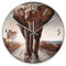 Kreative Feder Wanduhr „Elefant“ aus Stein (Keramik) in Schiefer-Optik; Durchmesser 30cm; mit leisem Uhrwerk (Elefant, leises Quarzuhrwerk)