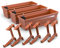Plastard Blumenkasten Milano 3er Set 100 cm lang mit Hydroeinsatz Wasserstandsanzeiger und Balkonhalterung witterungsbeständiger Pflanzkasten Farbe Terrakotta