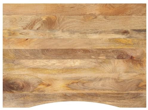vidaXL Tablero Escritorio con Curva Madera Mango Rugosa 100x80x2,5 cm