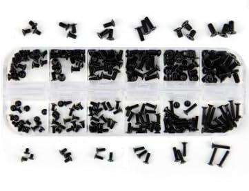 Set di 240 viti per computer portatile, in acciaio al carbonio, kit di viti M2 M2.5 M3 a testa piatta Phillips svasata assortite per SSD Toshiba DELL Sony Samsung