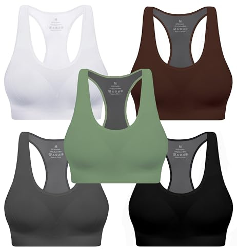 Women Racerback Sports Bras - High Impact Workout Gym Activewear Bra