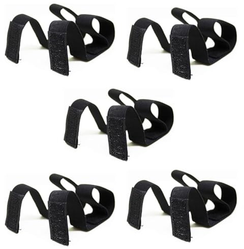 Fitness Health Football Sock Ties, Black – Stocking Elastic with Hook-and-Loop Attachment – Soccer/Football/Rugby/Hockey Sock Stopper Fastening – 31 cm x 2 cm, Extra-Elastic Slim Design