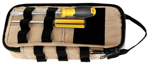 Yulokdwi Bolsa Pequeña de Herramientas,Bolso Compacto para Herramientas | Portátil con Asa Resistentes para Trabajos Eléctricos Coche Camión Jardín Moto