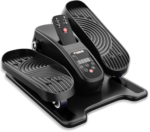 TODO Mini Under Desk Elliptical Machine, Elliptical Pedal Exerciser for Home, Cross Trainer with Remote Control & Non-Slip Pad, 12 Adjustable Speed, Low Impact, Portable