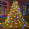 Funmo LED Lichterkette Weihnachtsbaum, Hristbaumbeleuchtung mit Ring, Weihnachtsbaum Lichter Wasserfall, Weihnachtsbaum Wasserfall, Weihnachtsbaum Lichterkette, für Weihnachtsdeko Außen Innen