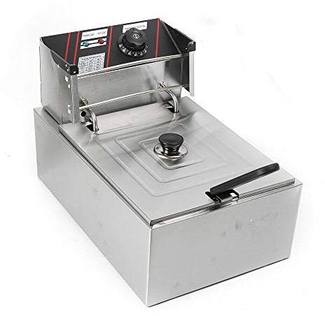 Friggitrice elettrica 5.5L in acciaio inox Gastro zona fredda friggitrice profonda friggitrice per supermercati ristoranti