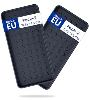 GARDENIX Juego de 2 bandejas Bandejas para Zapatos - Base para secar Zapatos 71,5 x 34,5 x 3 cm, Alfombrilla para Zapatos, Bandeja de Goteo para Zapatos, Bandeja para Plantas