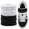 Shecret Cordones Gruesos para Adidas Campus 00s, Pack de 2 Pares, Cordones Planos Anchos de 15mm, Cordones de Reemplazo para Zapatillas - Negro & Blanco