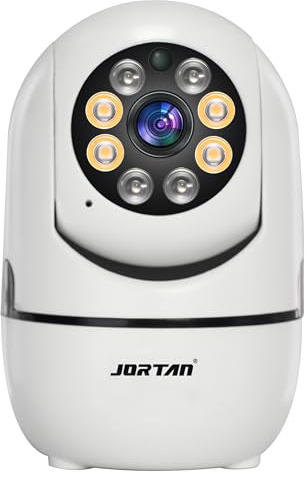JT-8172HJS inomhus säkerhetskamera, panoramarotation, mörkerseende, tvåvägs ljud, PIR-rörelsedetektering, spårning av människor, förvaring, 2,4 GHz Wi-Fi-anslutning