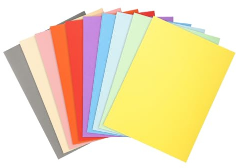 Exacompta - Réf. 420100E - Carton de 10 paquets de 10 chemises semi-rigides Forever® 170 g/m2 - chemises 100% recyclées et certifiées Ange Bleu - dimensions 24 x 32 cm pour A4-10 couleurs assorties