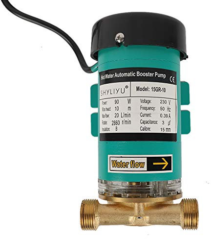SHYLIYU 90W Pompe de Circulation Pompe à Eau Chaude Pompe à Eau Domestique Pression Automatique Booster Pompe pour Douche et Jardin 20l/min