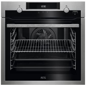 AEG 71L Electric Built-in Single Oven With Pyrolytic Cleaning - Stainless Steel