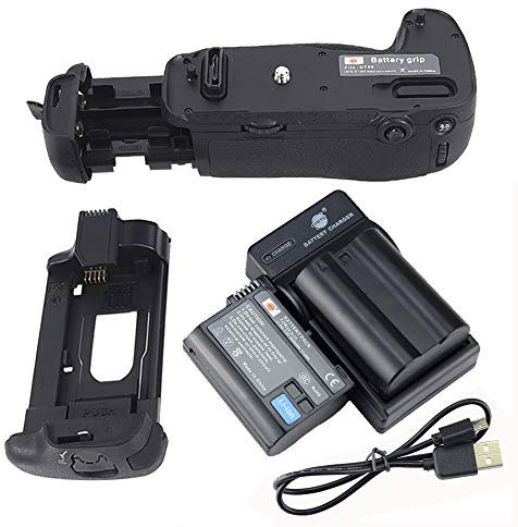 DSTE 2X EN-EL15 Batterie + USB Ladegerät with MB-D16 Batteriegriff Kompatibel für Nikon D750 DSLR Digital Kamera