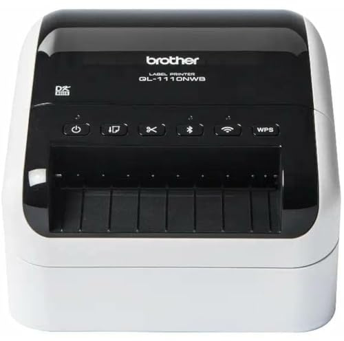 Impresora para Etiquetas Brother QL-1110NWBC Negro/Blanco - Marca: Brother - EAN: 4977766826860