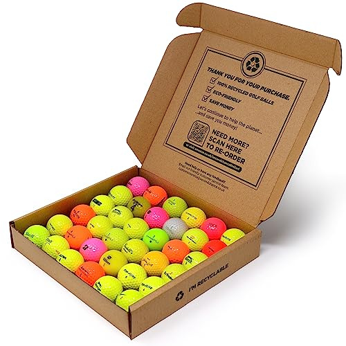 Second Chance 36 Assorted Optic Coloured Grade A Lake Golf Balls