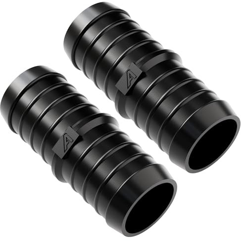 38mm (1.5 Inch) 2 Pack Straight in-Line Hose Tube Pipe Connector Joiner Air Fuel Water