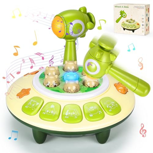 BuzzoXerex Jouet De La Taupe, Hit Mole Mini Jeu d'arcade électronique, Interactif Marteler des Jouets, Jeux Montessori Jeu de la Taupe pour Les Tout Petits de 2 à 6 Ans