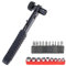 Cacciavite a Cricchetto da 128 mm con 10 Cacciaviti e 9 Prese, Facile da Usare, Chiave a Cricchetto, Multifunzionale, Snodate Cricchetto Viti Strumenti Riparazione, per Automobili, Case (nero)