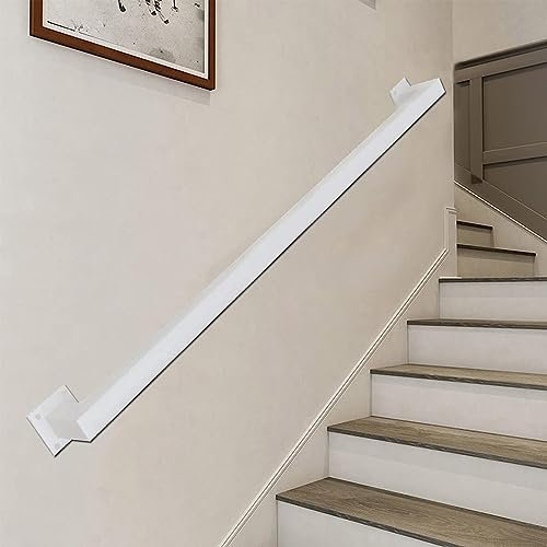 Escalera de hierro forjado de metal, barandilla ajustable de 1 a 4 m para uso en interiores y exteriores, ideal para escaleras, baño, seguridad y apoyo en el pasillo (480 cm)
