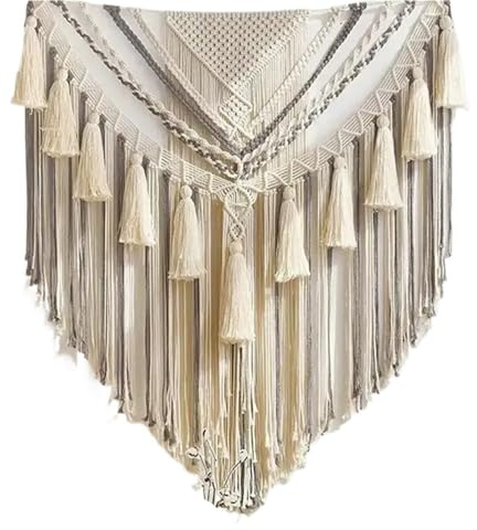 SDIUAKBV Arazzo da Parete con Nappa Arazzo da parete grande 140x120 cm con nappa in macramè, arazzo, tenda for finestra e porta, decorazione for la casa