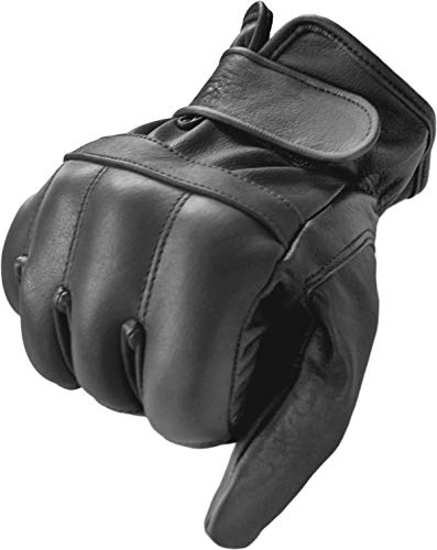 normani Security Quarzsandhandschuhe aus echtem Leder Dunkel-Schwarz XL