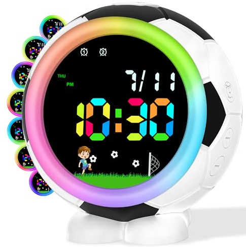 Juboos Sveglia Per Bambini Senza Ticchettio Con Funzione Snooze E Luce Notturna, Sveglia Educativa A Batteria Per Ragazzi E Ragazze, Sveglia Al Quarzo Per Bambini