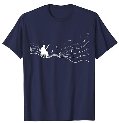 Fagotto Musicista in Note Musicali per i Giocatori di Fagotto Maglietta, Uomo, Navy, 3XL