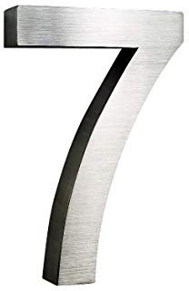 7 Hausnummer 3D Edelstahl V2A Arial XXL Höhe 25 cm 250 mm rostfrei witterungsbeständig 0 1 2 3 4 5 6 7 8 9 a b c d erhältlich (7)