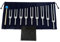 Dreld 9-teiliges Solfeggio Stimmgabel Set mit Silikonhammer Beutel, 174/285/396/417/528/639/741/852/963 Hz Alu Stimmgabeln für DNA Reparatur, Heilung, Klangtherapie, Medizin Tuning Fork