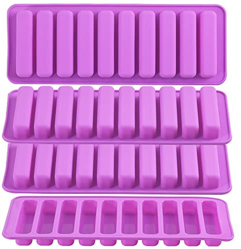 Newk Lot de 4 moules rectangulaires en silicone en forme de doigt pour croquette, friandises pour chien, crayons, glaçons