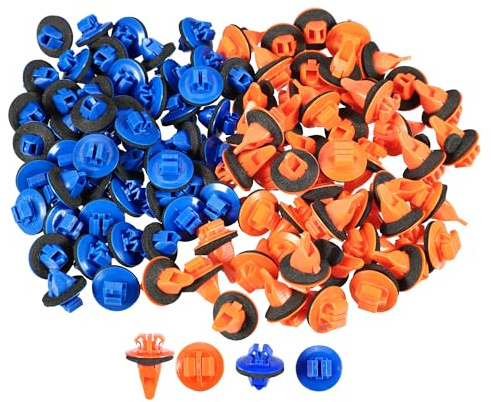 Partuto Clips d'élargisseur d'aile No.7549535010/7539735010-Kit de fixation de pare-chocs intérieur de porte d'aile de voiture-pour Toyota 4Runner 2003-2023 Plastique Bleu-50 ensembles