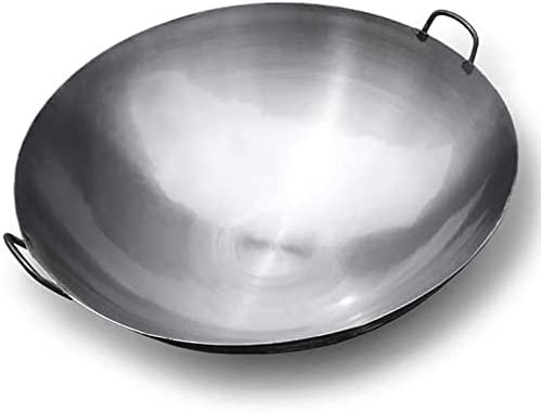 Wok Hotel Chef Special Large Wok Home Binaural Big Iron Pot Vintage Extra Large Cooked Iron Commercial Woks & Stir-Fry Pans,50cm