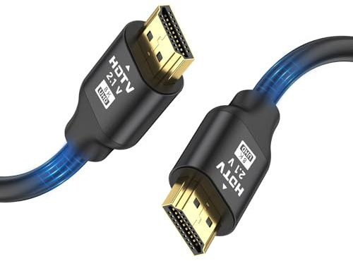 grofyllaa 8K cavo Hdmi 1M, High Speed Hdmi 2.1 cavo 8K@60Hz 4K@120Hz, Ultra HD, ritorno audio Ethernet, video 4K, 1080p, 3D, Arc, HDR compatibile con Xbox, PS5, HDTV, laptop ect. (Nero)