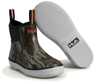 HUK Kids Rogue Wave Shoe, High-Performance Fishing & Deck Boot for Youth, Mossy Oak Bottomland, 2