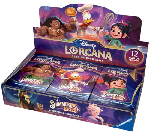Ravensburger Disney Lorcana TCG Shimmering Skies Gioco di carte collezionabili JCC Display 24 booster set5 da 8 anni versione inglese
