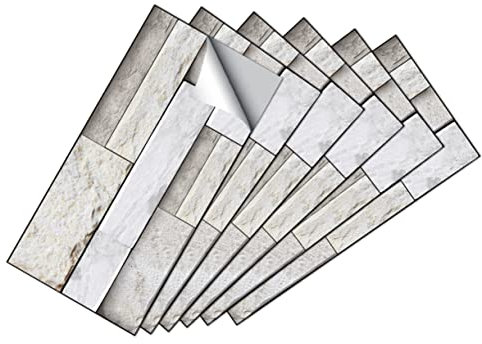 Uonlytech 6 Hojas Azulejo Pegatinas Papel Pintado De Azulejos Removedor De Lechada Protector Pegatina Azulejos Papel De Pared Removible Fondos De Pantalla Útiles De Polivinilo