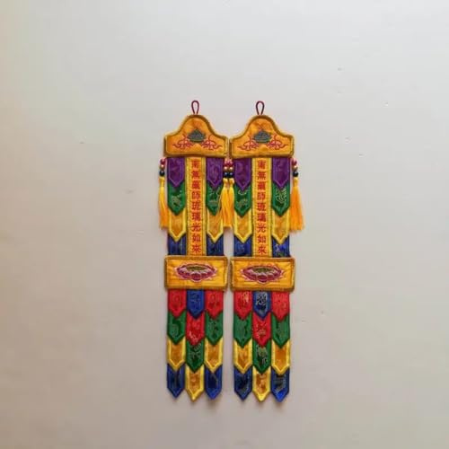 WchsTUmpxN Banderas de oración, 40 cm, Bandera de oración de Buda Nanamitabha, Banderas de Colores, Cinco Banderas de Buda, pequeñas Banderas de Dios, Banderas de Cinco Colores